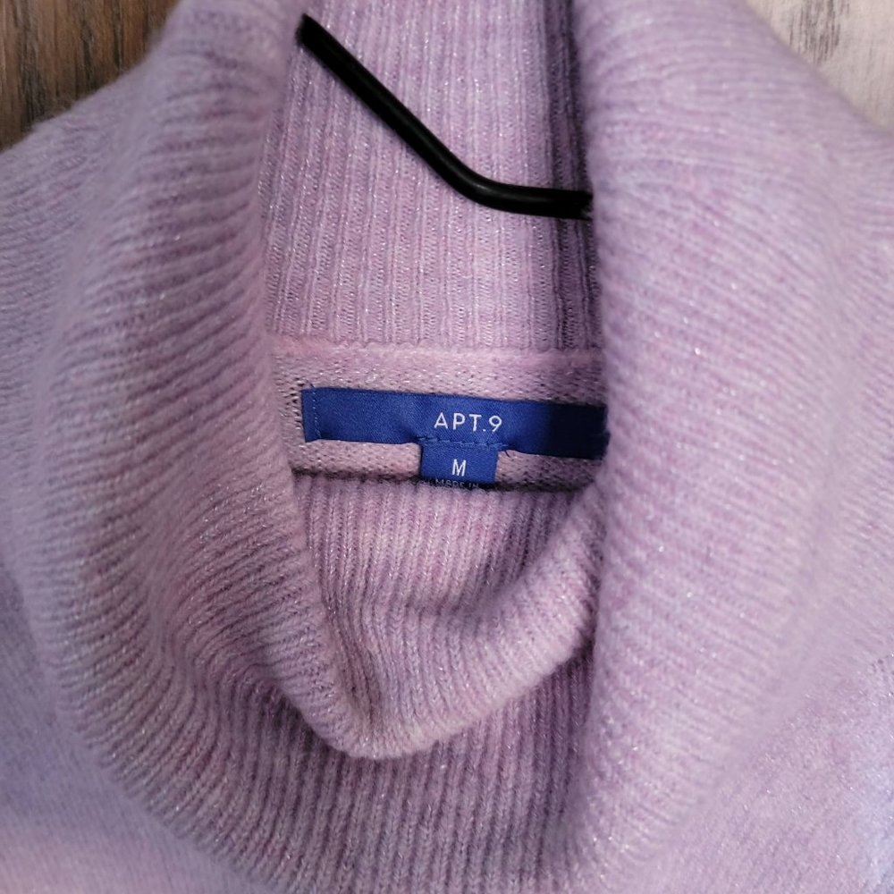 Euc Apt. 9 Lavender Button Sweater Size Medium - image 2